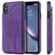 iPhone XS Max Cat Tree Embossing Pattern Shockproof Protective Case with Card Slots & Photo Frame & Holder - Purple