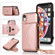 iPhone XS Max Multi-functional Cross-body Card Bag TPU+PU Back Cover Case with Holder & Card Slot & Wallet - Rose Gold