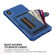 iPhone XS Max ZM06 Card Bag TPU + Leather Phone Case - Blue