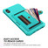 iPhone XS Max ZM06 Card Bag TPU + Leather Phone Case - Cyan