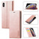 iPhone XS Max LC.IMEEKE Strong Magnetism Ultra-thin Horizontal Flip Shockproof Matte TPU + PU Leather Case with Holder & Card Slots & Wallet - Rose Gold