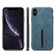 iPhone XS Max Denior DV Elastic Card PU Back Cover Phone Case - Blue