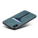 iPhone XS Max Denior DV Elastic Card PU Back Cover Phone Case - Blue
