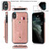 iPhone XS Max Wristband Kickstand Wallet Leather Phone Case - Rose Gold