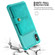 iPhone XS Max Magnetic Wallet Card Bag Leather Case - Cyan