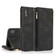 iPhone XS Max Skin-feel Crazy Horse Texture Zipper Wallet Bag Horizontal Flip Leather Case with Holder & Card Slots & Wallet & Lanyard - Black