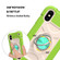 iPhone XS Max Shockproof Silicone + PC Protective Case with Dual-Ring Holder - Guava