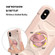 iPhone XS Max Shockproof Silicone + PC Protective Case with Dual-Ring Holder - Rose Gold