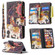 iPhone XS Max Colored Drawing Pattern Zipper Horizontal Flip Leather Case with Holder & Card Slots & Wallet - Flower Elephants