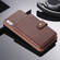 iPhone XS Max Zipper Shockproof Protective Case with Card Slots & Bracket & Photo Holder & Wallet Function - Coffee