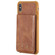 iPhone XS Max Vertical Flip Shockproof Leather Protective Case with Long Rope, Support Card Slots & Bracket & Photo Holder & Wallet Function - Brown