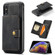 iPhone XS Max JEEHOOD Retro Magnetic Detachable Protective Case with Wallet & Card Slot & Holder - Black