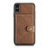 iPhone XS Max JEEHOOD Retro Magnetic Detachable Protective Case with Wallet & Card Slot & Holder - Brown