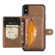 iPhone XS Max JEEHOOD Retro Magnetic Detachable Protective Case with Wallet & Card Slot & Holder - Brown
