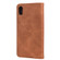 iPhone XS Max Skin Feel Splicing Leather Phone Case - Brown