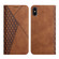 iPhone XS Max Diamond Pattern Splicing Skin Feel Magnetic Horizontal Flip Leather Case with Card Slots & Holder & Wallet - Brown