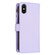 iPhone XS Max 9 Card Slots Zipper Wallet Leather Flip Phone Case - Light Purple