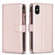 iPhone XS Max 9 Card Slots Zipper Wallet Leather Flip Phone Case - Rose Gold