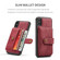 iPhone XS Max JEEHOOD RFID Blocking Anti-Theft Wallet Phone Case - Red