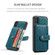 iPhone XS Max JEEHOOD RFID Blocking Anti-Theft Wallet Phone Case - Blue