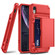 iPhone XS Max PC+TPU Shockproof Heavy Duty Armor Protective Case with Slide Multi-Card Slot - Red