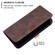 iPhone XS Max Magnetic RFID Blocking Anti-Theft Leather Case with Holder & Card Slots & Wallet - Brown