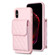 iPhone XS Max Vertical Wallet Rhombic Leather Phone Case - Pink