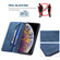 iPhone XS Max Magnetic RFID Blocking Anti-Theft Leather Case with Holder & Card Slots & Wallet - Blue