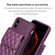 iPhone XS Max Vertical Wallet Rhombic Leather Phone Case - Dark Purple