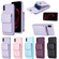 iPhone XS Max Vertical Wallet Rhombic Leather Phone Case - Dark Purple