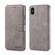 iPhone XS Max AZNS Calf Texture Magnetic Horizontal Flip PU Leather Case with Holder & Card Slots & Photo Frame - Gray