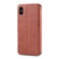 iPhone XS Max AZNS Calf Texture Magnetic Horizontal Flip PU Leather Case with Holder & Card Slots & Photo Frame - Brown