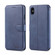 iPhone XS Max AZNS Calf Texture Magnetic Horizontal Flip PU Leather Case with Holder & Card Slots & Photo Frame - Blue