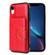 iPhone XS Max PU + TPU + PC  Shockproof Back Cover Case with Card Slot & Holder - Red