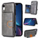 iPhone XS Max PU + TPU + PC  Shockproof Back Cover Case with Card Slot & Holder - Grey
