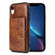 iPhone XS Max PU + TPU + PC  Shockproof Back Cover Case with Card Slot & Holder - Brown