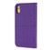 iPhone XS Max Woven Texture Stitching Magnetic Horizontal Flip PU Leather Case with Holder & Card Slots & Wallet & Lanyard - Purple