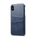 iPhone XS Max Suteni Calf Texture Protective Case with Card Slots - Blue