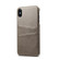 iPhone XS Max Suteni Calf Texture Protective Case with Card Slots - Grey