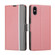 iPhone XS Max Twill Texture Side Button Leather Phone Case - Pink