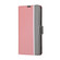iPhone XS Max Twill Texture Side Button Leather Phone Case - Pink