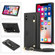 iPhone XS Max Wrist Strap PU+TPU Shockproof Protective Case with Crossbody Lanyard & Holder & Card Slot - Black