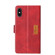 iPhone XS Max Retro Texture Contrast Color Side Buckle Horizontal Flip Leather Case with Holder & Card Slots & Wallet - Red