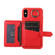 iPhone XS Max Horizontal Card Bag Ring Holder Phone Case with Dual Lanyard - Red