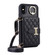 iPhone XS Max Horizontal Card Bag Ring Holder Phone Case with Dual Lanyard - Black