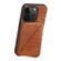 iPhone XS Max Imitation Crocodile Leather Back Phone Case with Holder - Brown