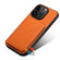 iPhone XS Max Imitation Calfskin Leather Back Phone Case with Holder - Orange