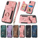 iPhone XS Max Retro Skin-feel Ring Multi-card Wallet Phone Case - Pink