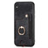 iPhone XS Max Retro Skin-feel Ring Multi-card Wallet Phone Case - Black