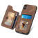 iPhone XS Max Retro Skin-feel Ring Multi-card Wallet Phone Case - Brown